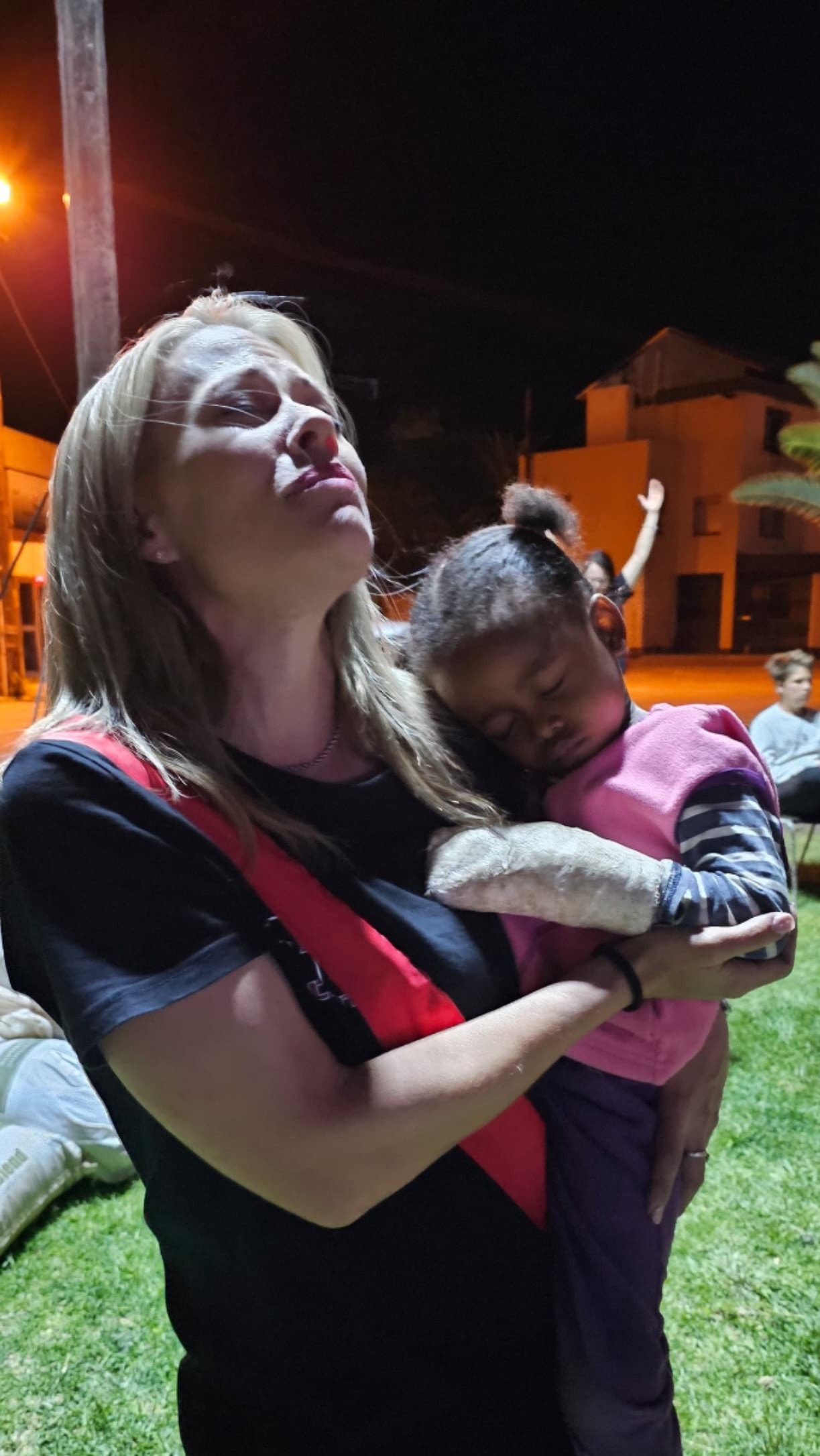 Volunteers serving in an African community